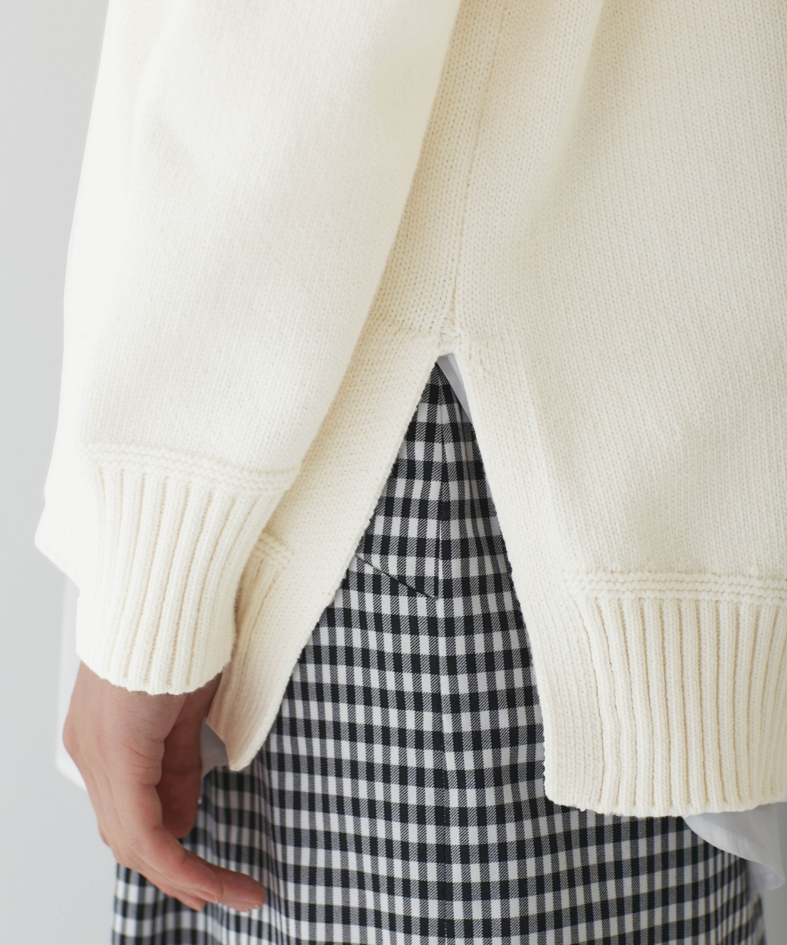  「◆Ｖネックチュニックトップス」|ニット・セーター|