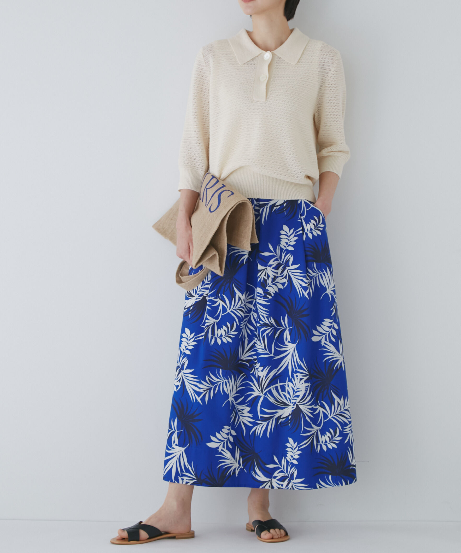  「◆リーフプリントスカート」|スカート|