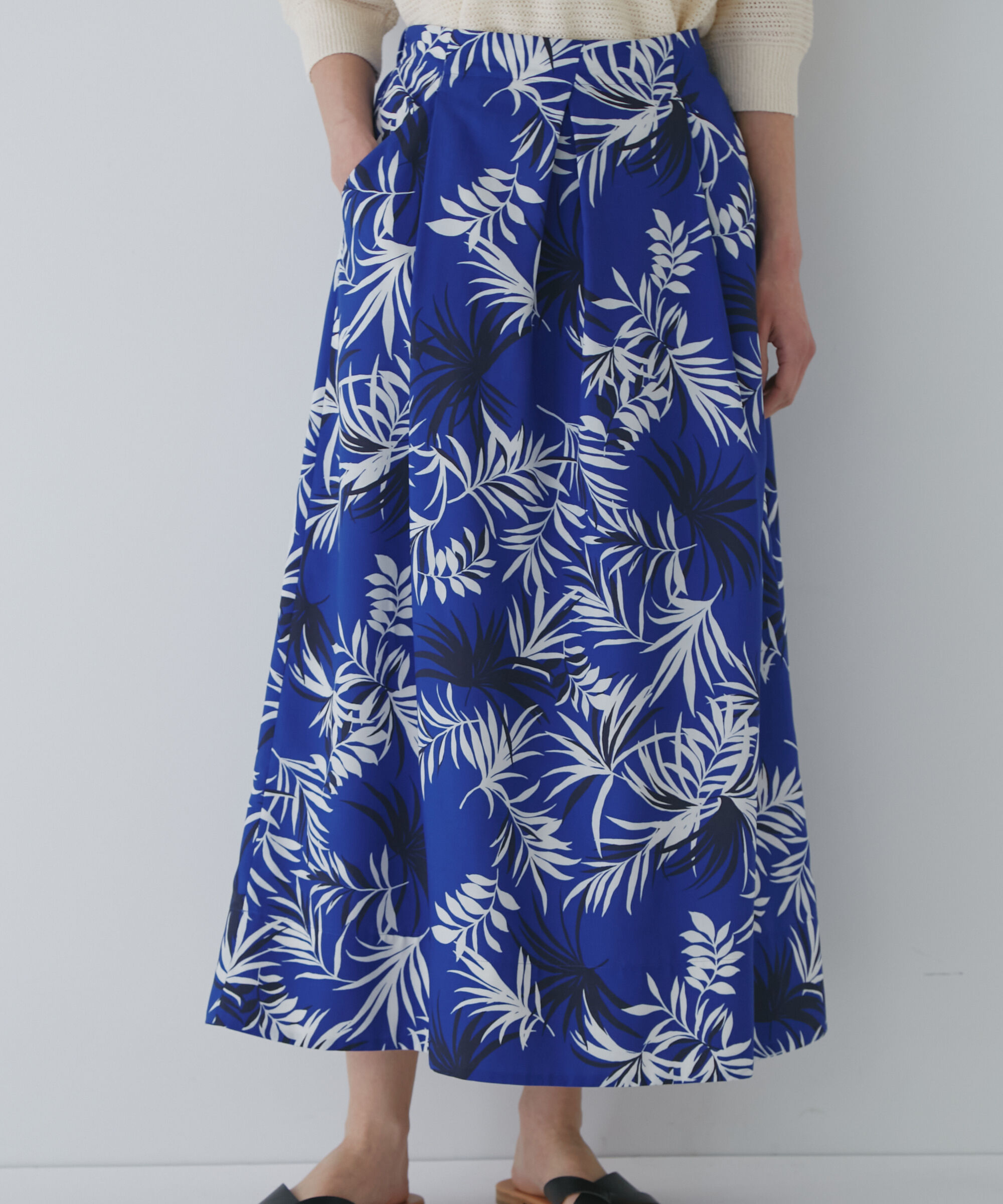  「◆リーフプリントスカート」|スカート|