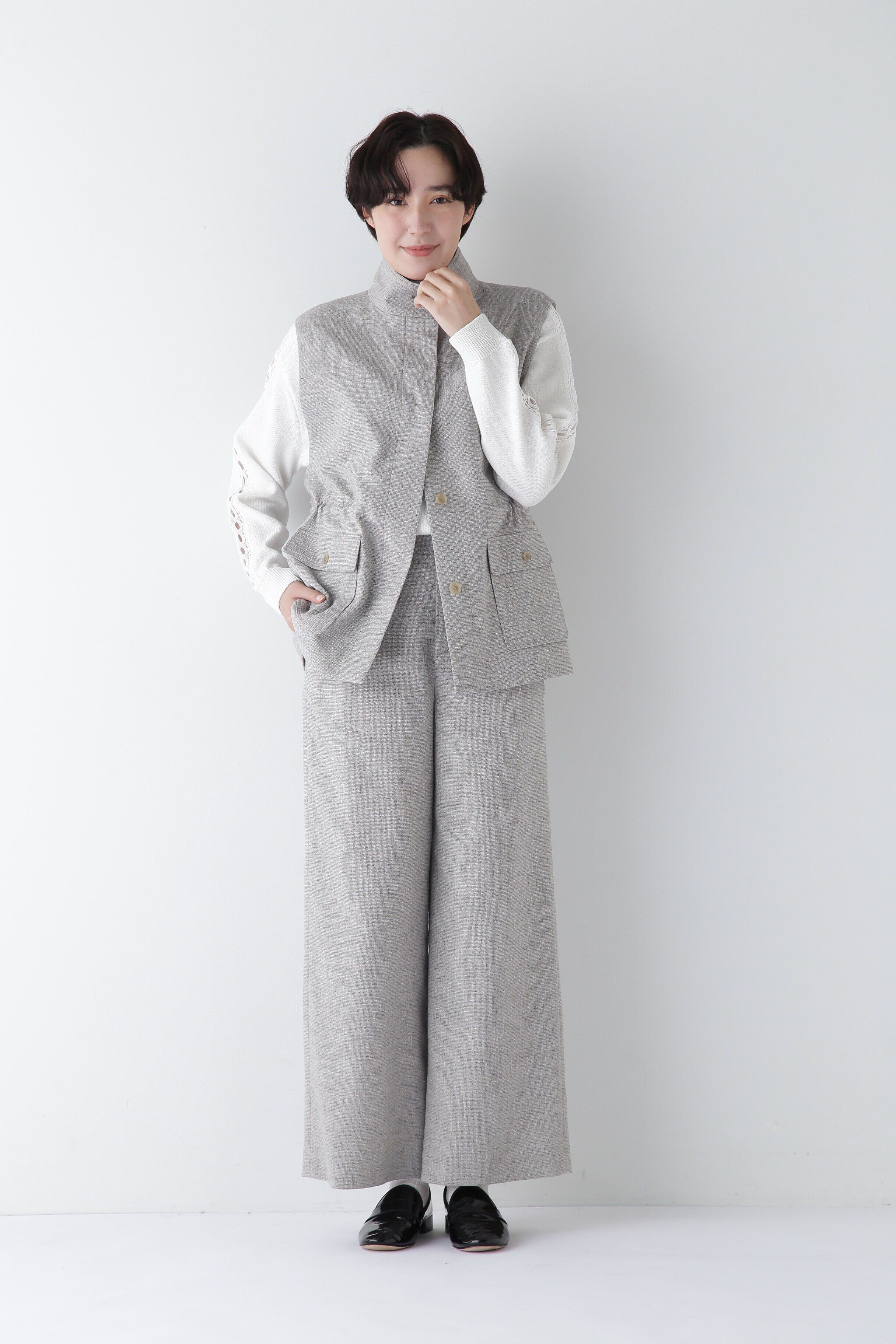  「◆リングミックスツィードアノラックジレ」|シャツ・ブラウス|