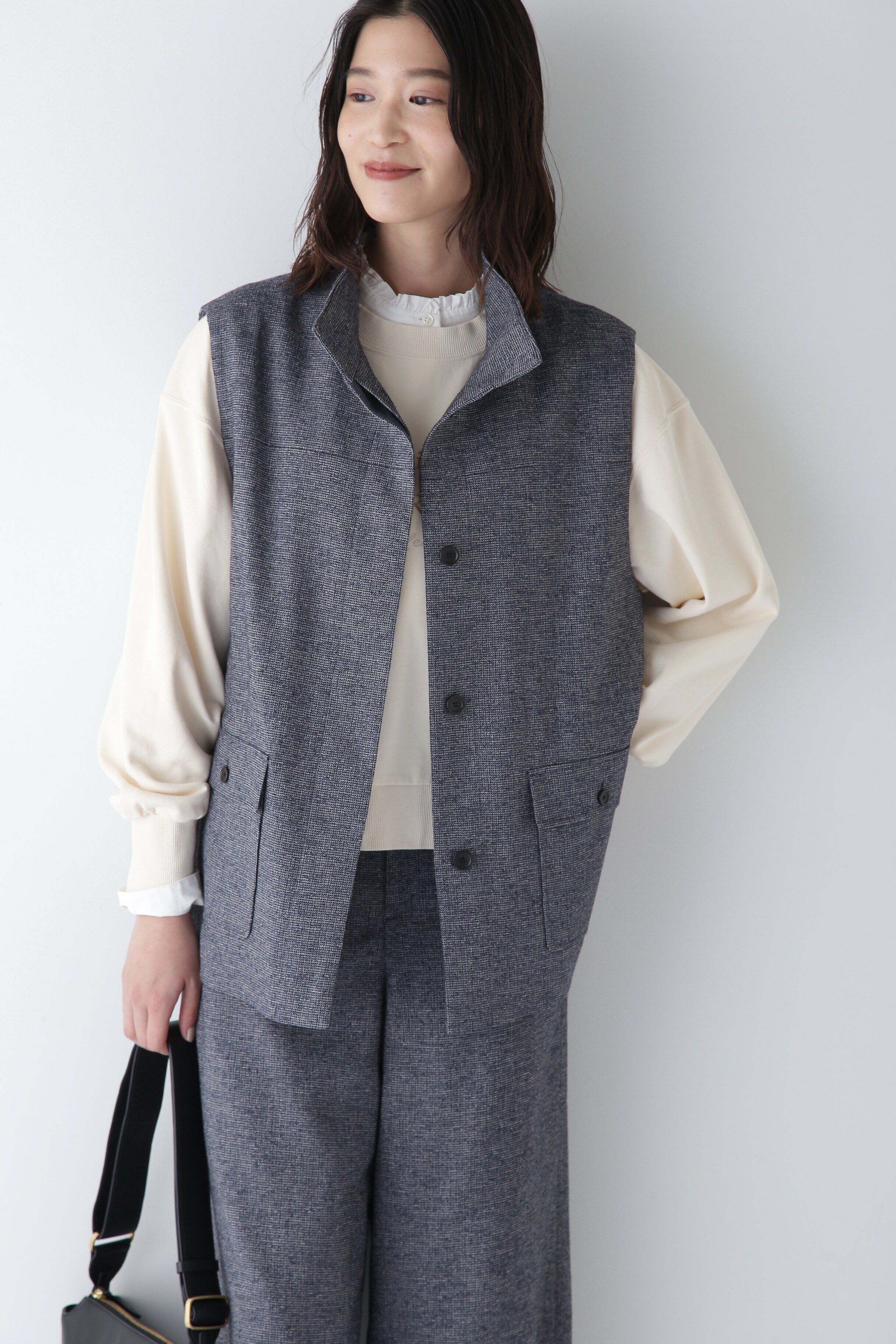  「◆リングミックスツィードアノラックジレ」|シャツ・ブラウス|