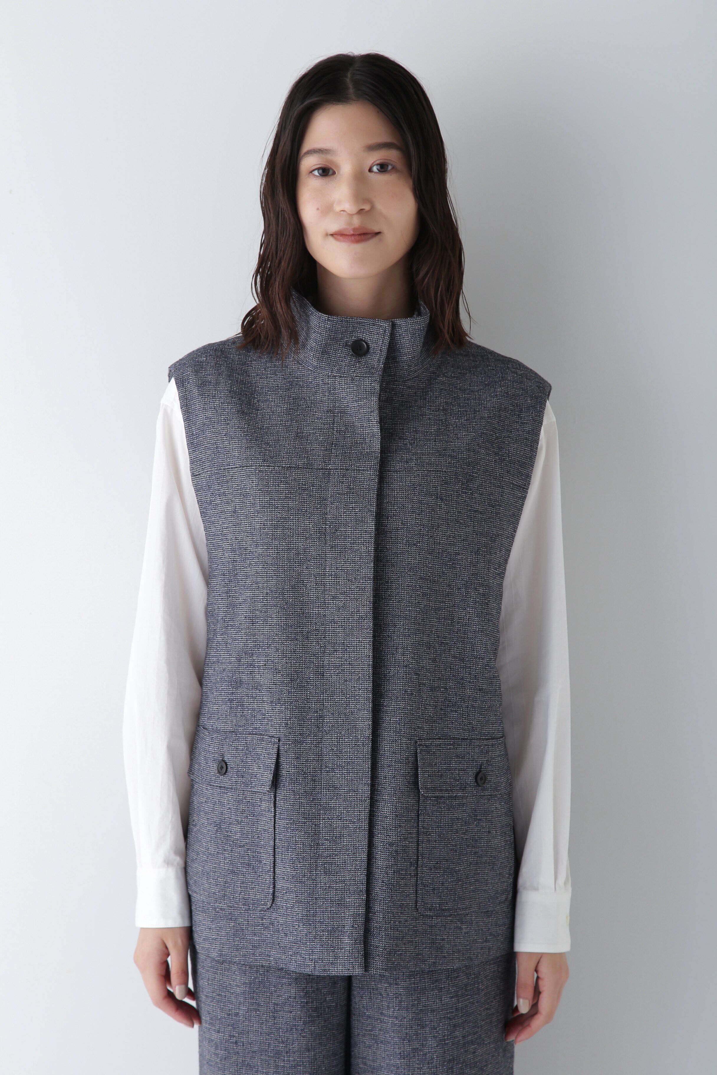  「◆リングミックスツィードアノラックジレ」|シャツ・ブラウス|