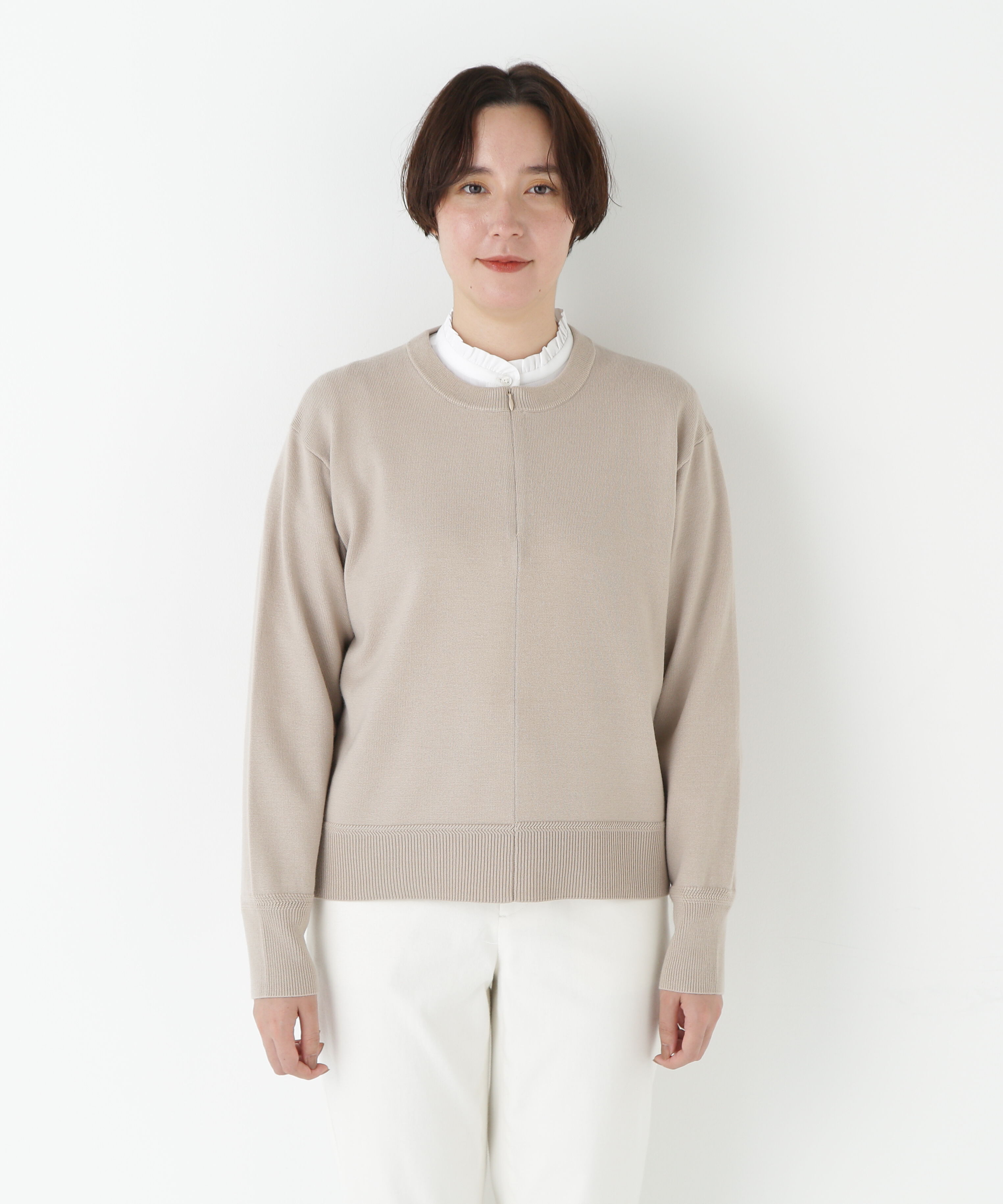  「◆ハイゲージプレーティングスキッパー風プルオーバー」|ニット・セーター|