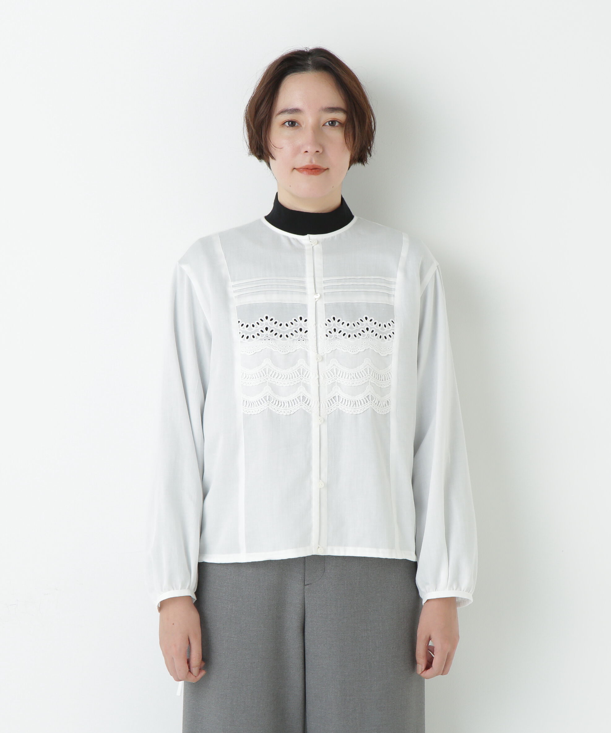  「レイヤーレースブラウス」|シャツ・ブラウス|