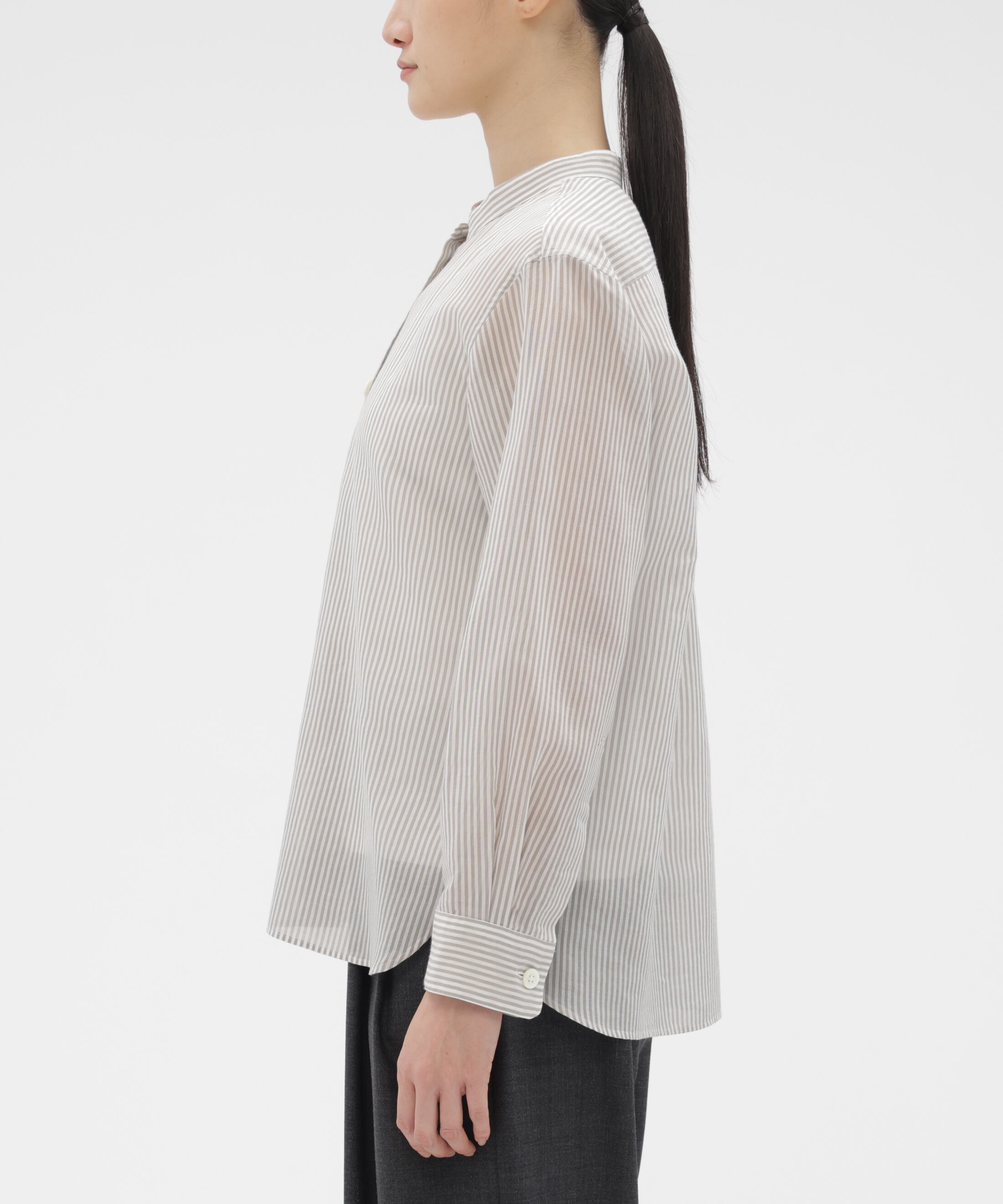  「COTTON SILK STRIPE SHIRT」|シャツ・ブラウス|