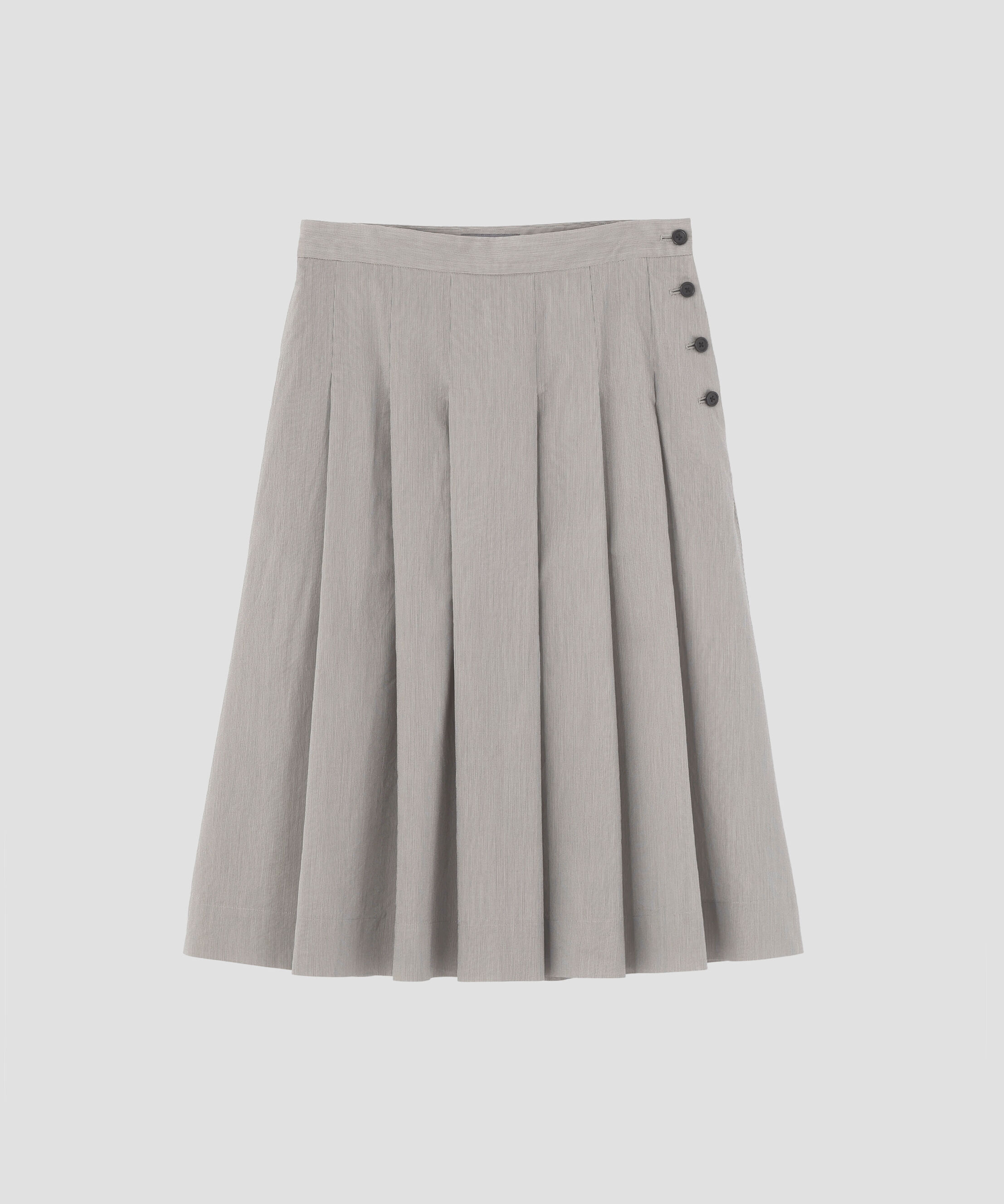  「FINE STRIPE COTTON SILK SKIRT」|スカート|