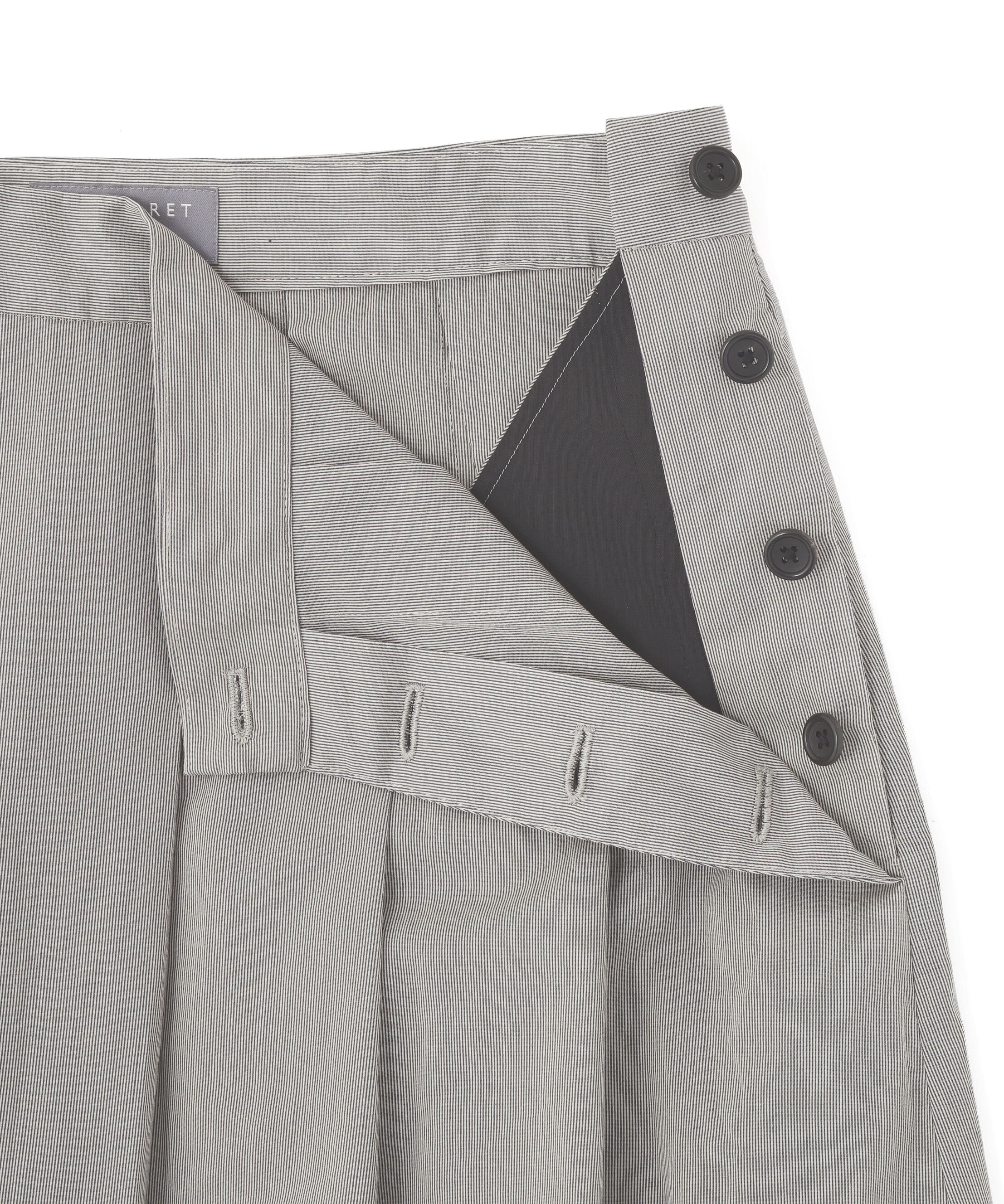  「FINE STRIPE COTTON SILK SKIRT」|スカート|