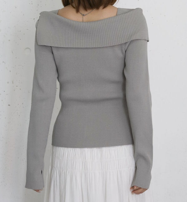 archives「フロントボタンライトオフショルニットプルオーバー」|ニット・セーター|