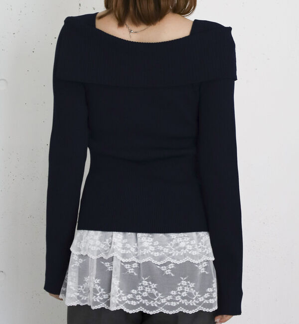 archives「フロントボタンライトオフショルニットプルオーバー」|ニット・セーター|