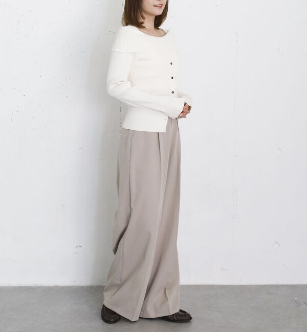 archives「フロントボタンライトオフショルニットプルオーバー」|ニット・セーター|