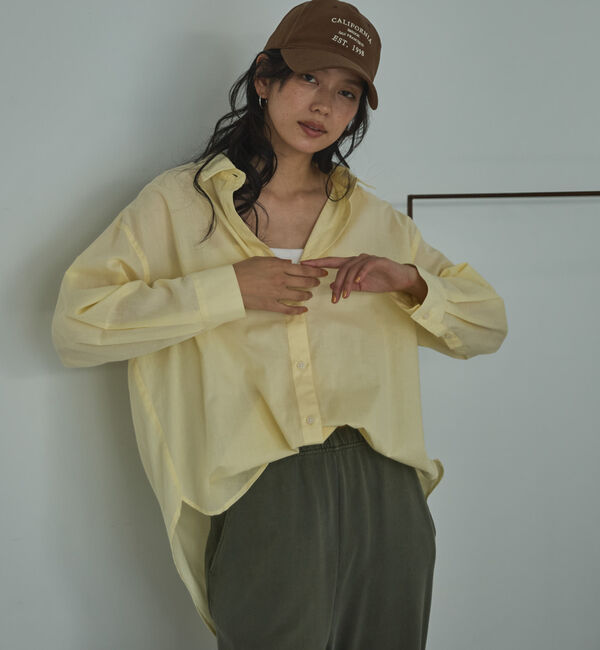 Doux archives「シアーボイル２ＷＡＹシャツ」|シャツ・ブラウス|YELLOW