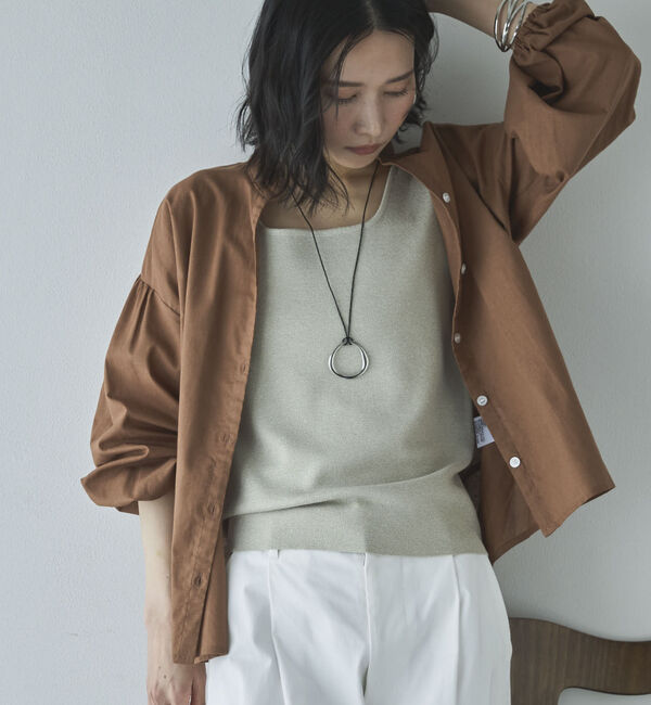 Doux archives「スクエアーニットタンク」|ニット・セーター|BEIGE