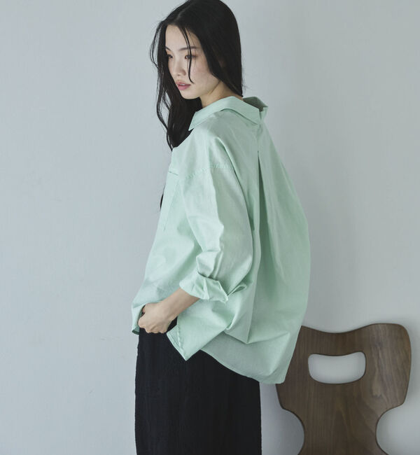 Doux archives「コットンリネンシャツ」|シャツ・ブラウス|MINT GREEN