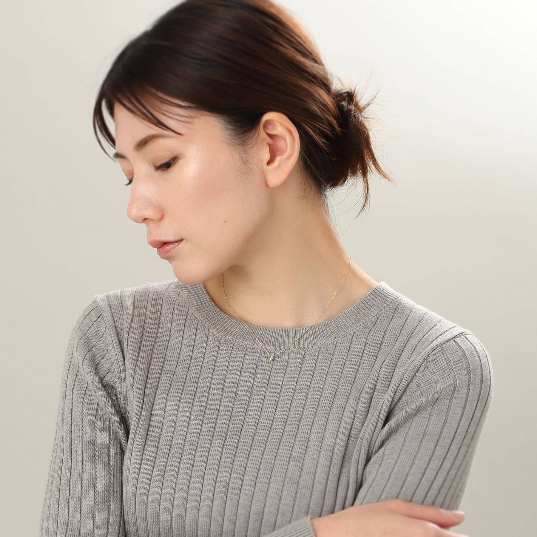 COCOSHNIK「K10オーバルシェイプ ネックレス」|ネックレス|