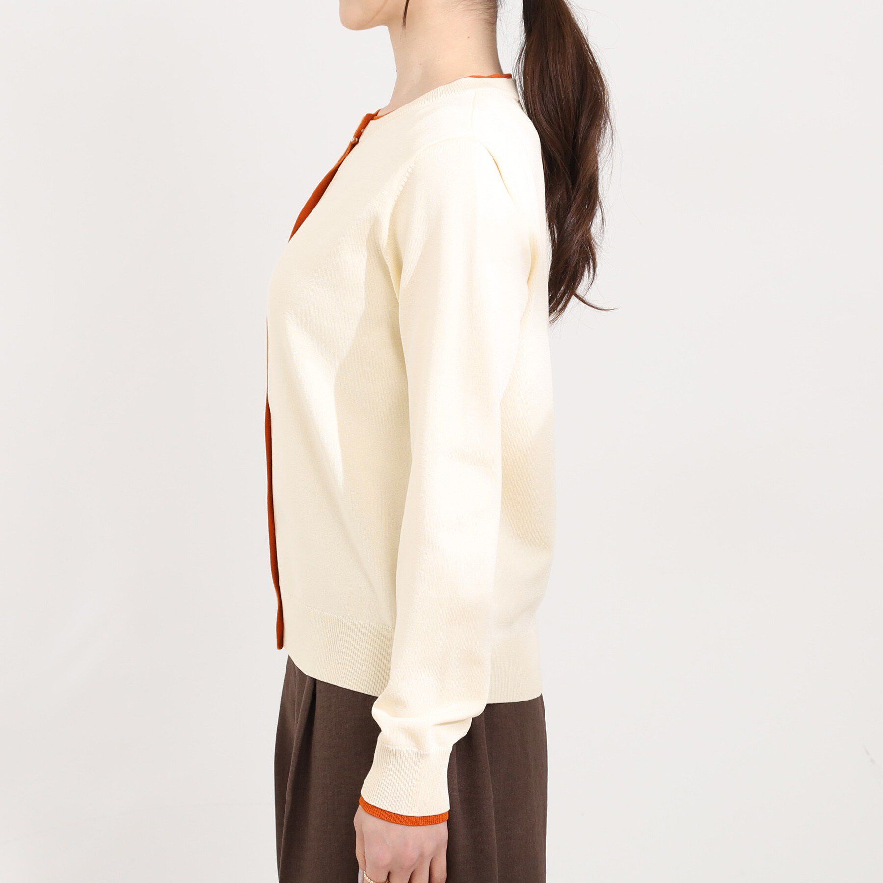 SHOO･LA･RUE「配色がコーデのアクセントに レイヤード風クルーカーディガン」|カーディガン|