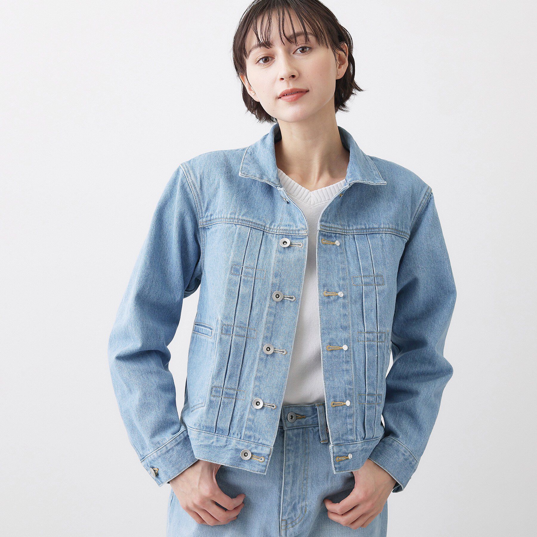 Dessin「【ユニセックス/2WAY】リバーシブルデニムジャケット」|デニムジャケット|