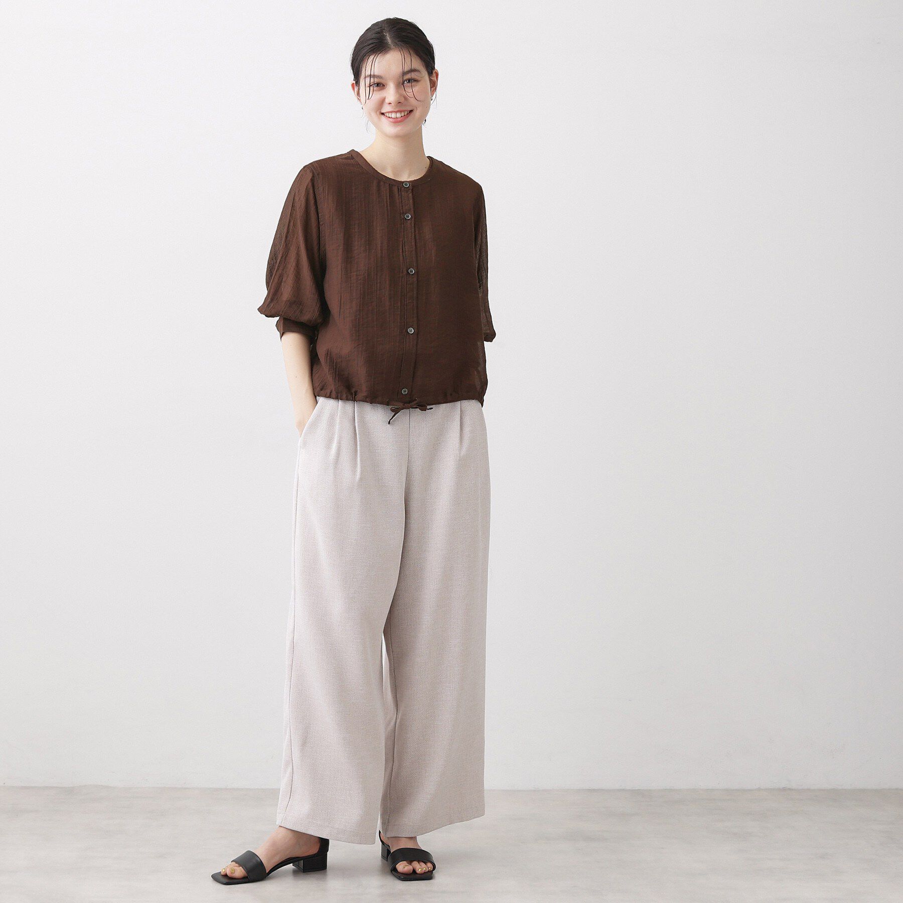 Dessin「【洗える】シアードロストブラウス」|シャツ・ブラウス|