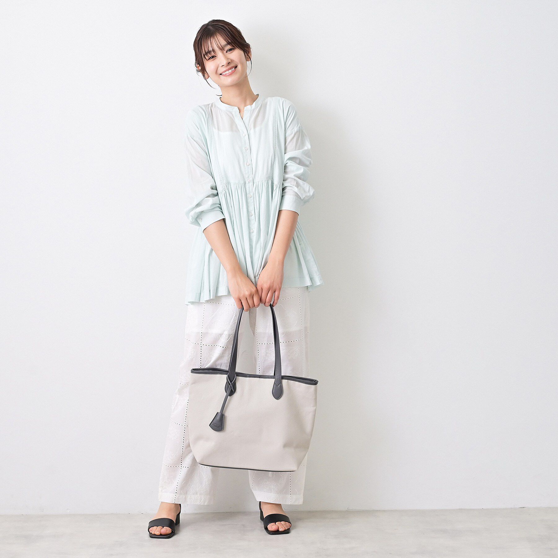 Dessin「【A4収納可】キャンバス&times;レザー調トート」|トートバッグ|