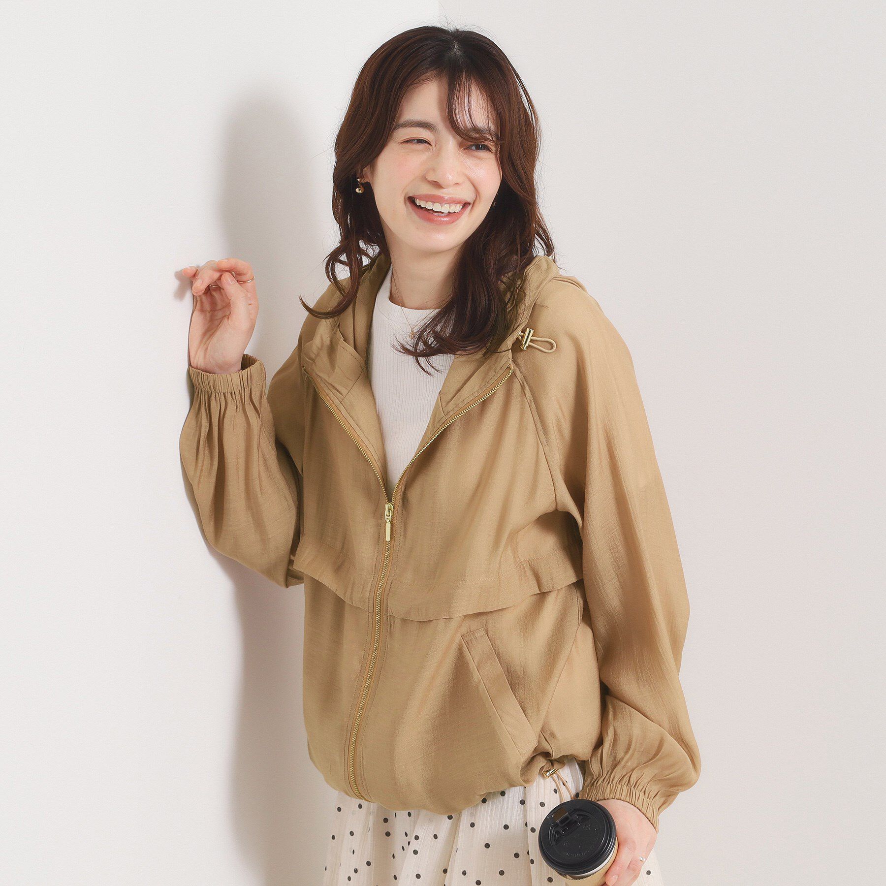 ITS&rsquo;DEMO「【手洗い可】シアーブルゾン」|ブルゾン・スタジャン|ベージュ(052)