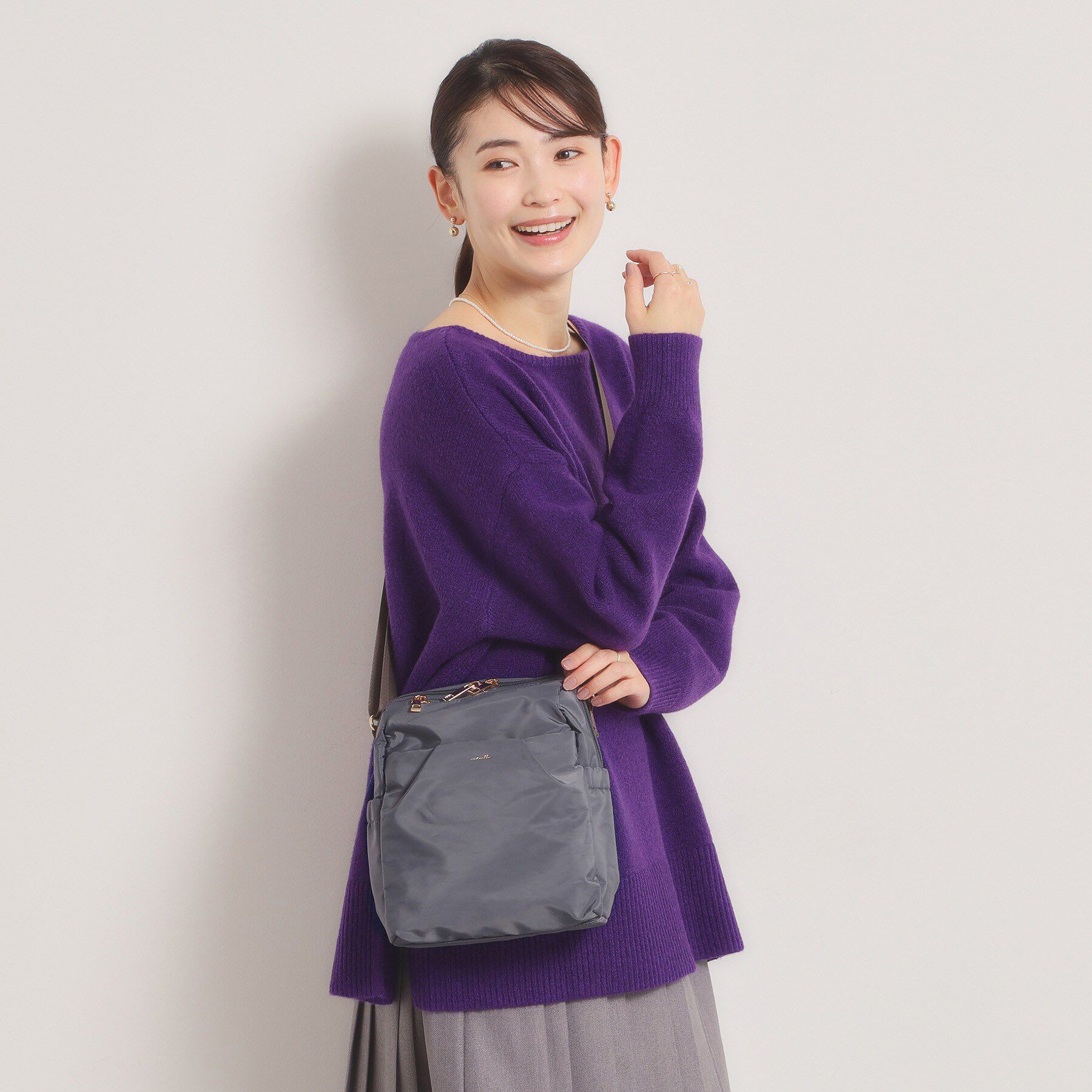 ITS&rsquo;DEMO「【収納アドバイザー監修】バルーンミニショルダー」|ショルダー・メッセンジャー|