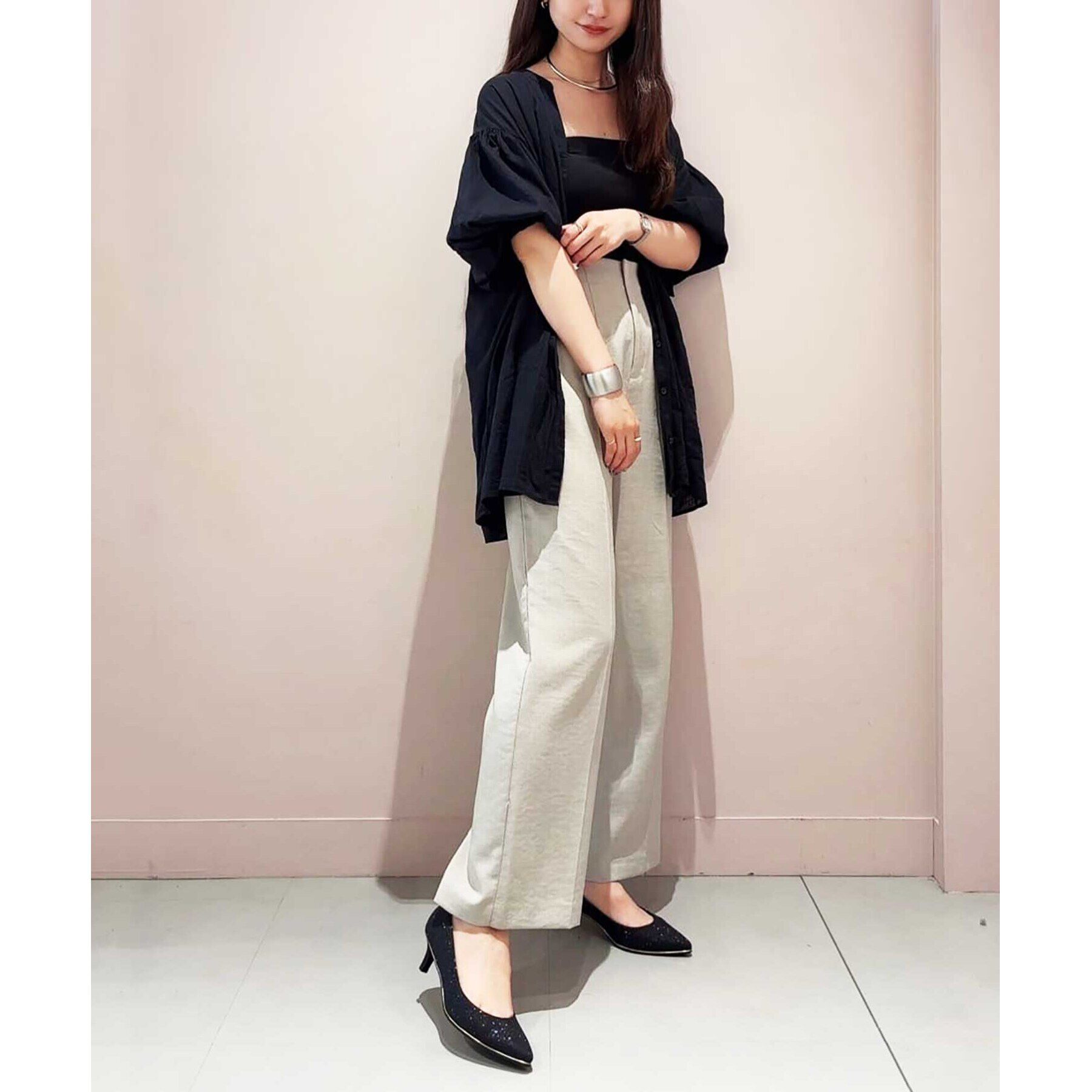 ESPERANZA「履きやすいパンプスヒール約5.5cm/グリッター」|パンプス|