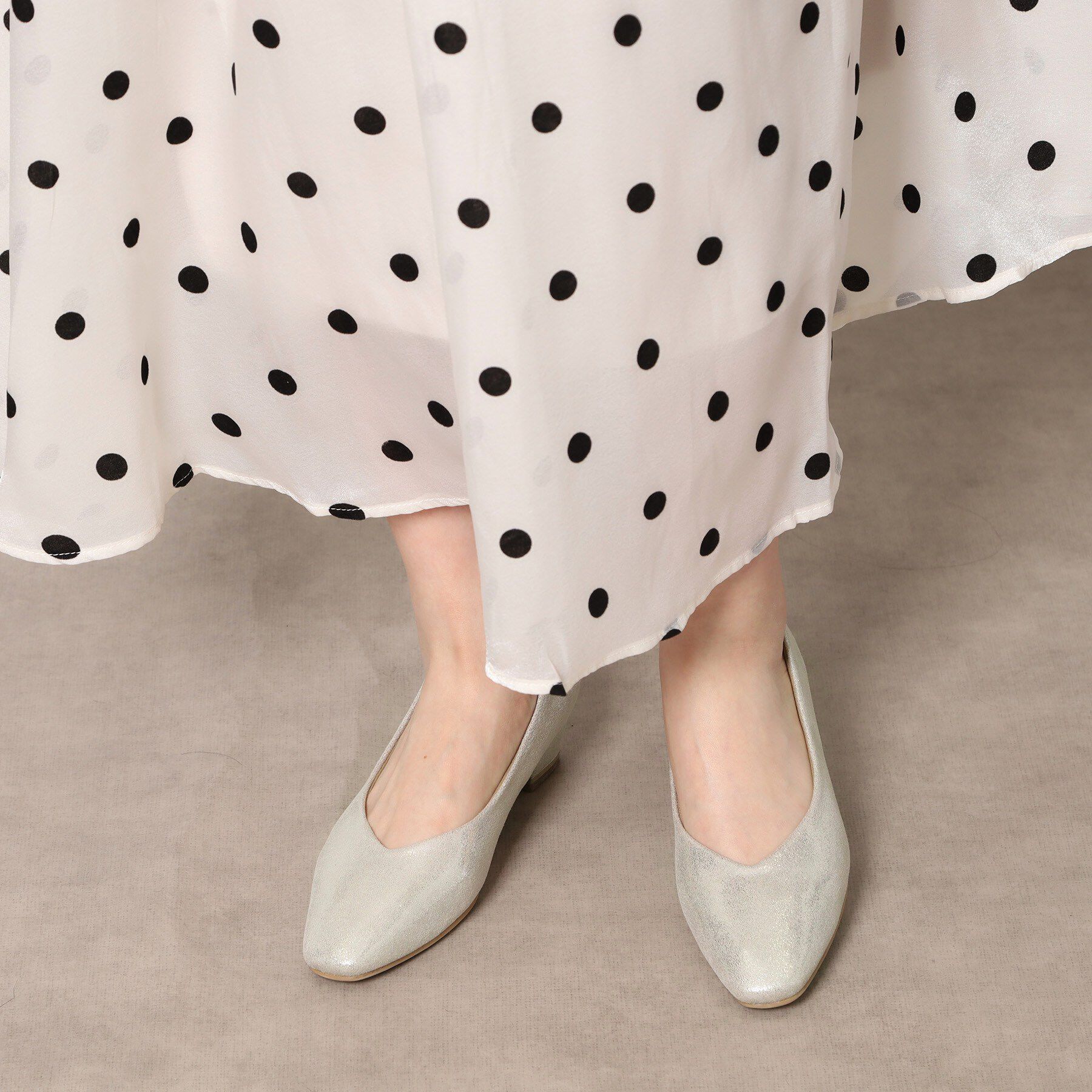 ESPERANZA「クッションスクエアヒール」|パンプス|