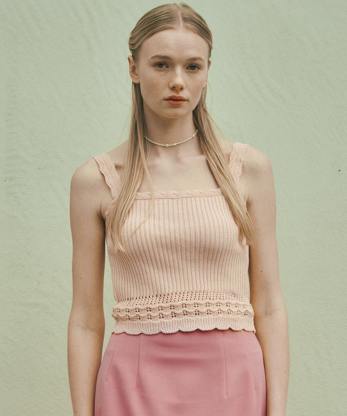 COCO DEAL「柄編みニットキャミトップス」|ニット・セーター|