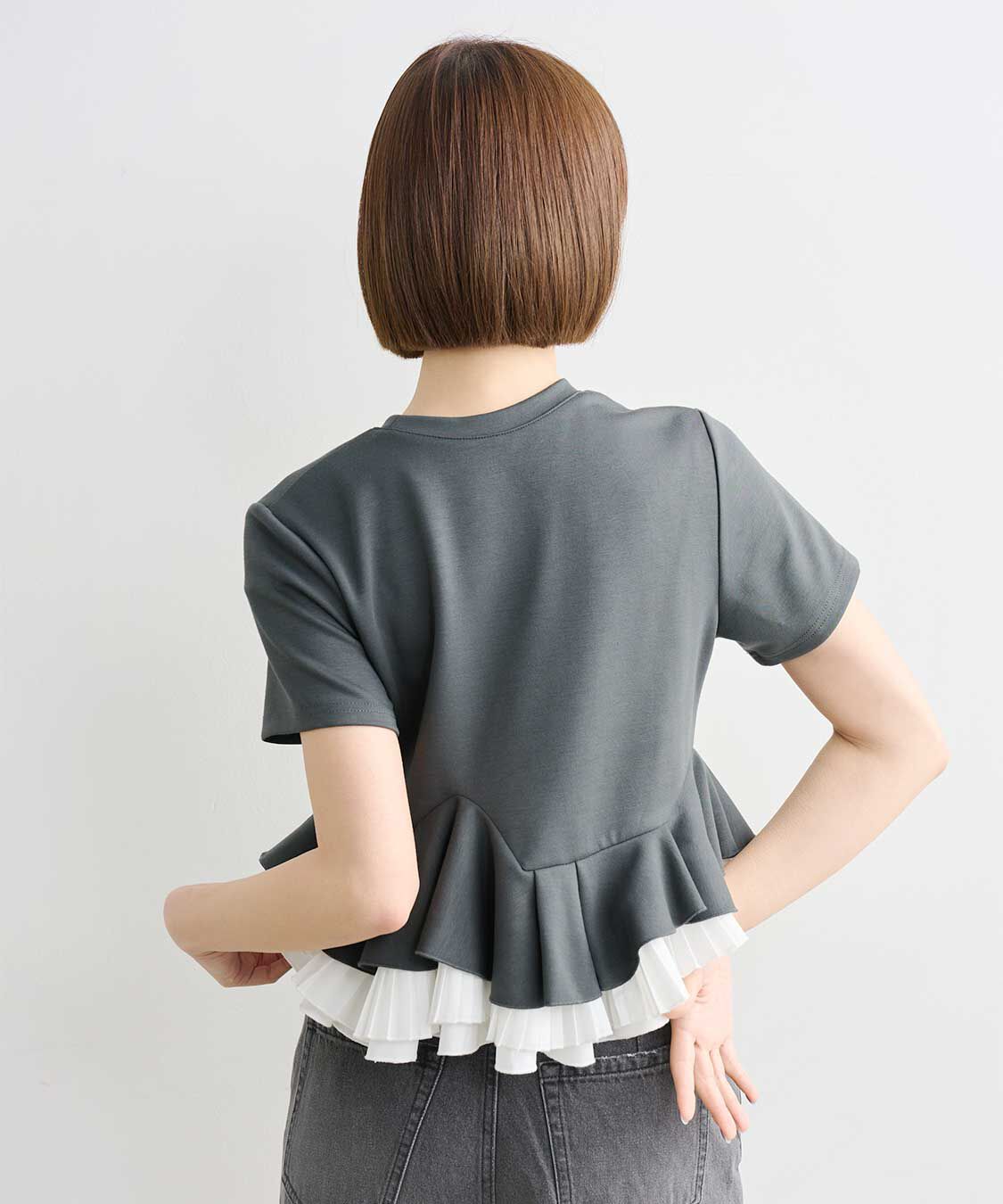 COCO DEAL「ランダムフリルペプラムトップス」|Tシャツ・カットソー|