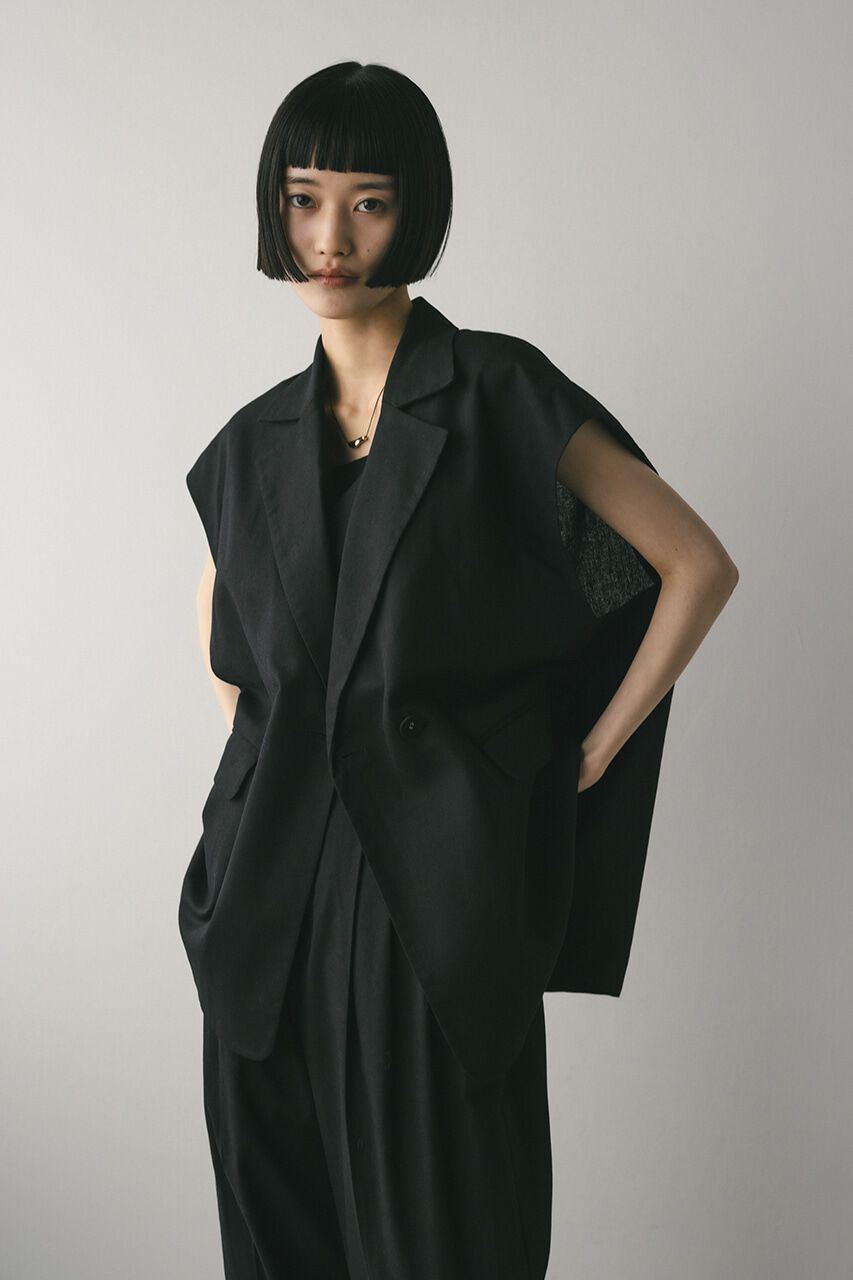 STYLEMIXER「リネンミックスルーズベスト」|ダウンベスト・ベスト|