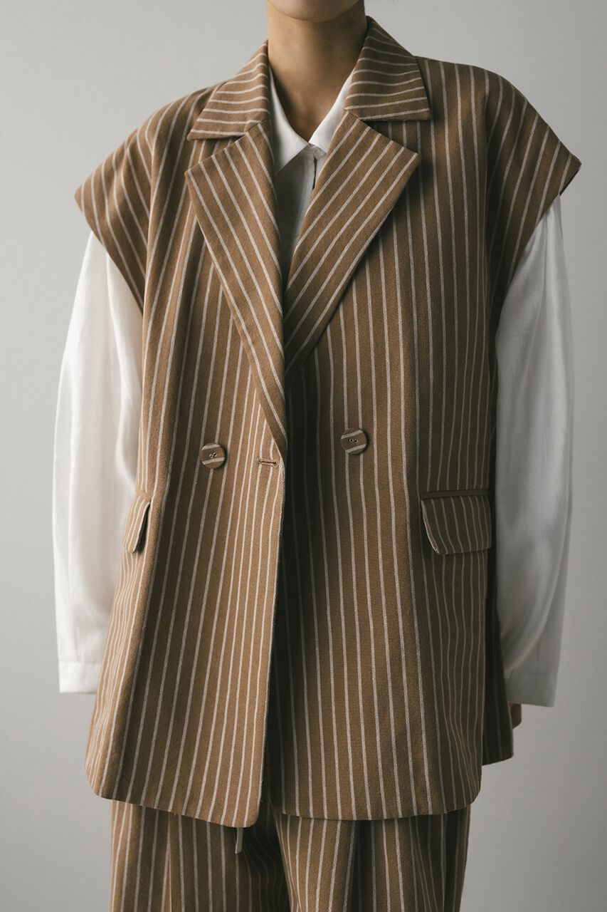 STYLEMIXER「リネンミックスルーズベスト」|ダウンベスト・ベスト|