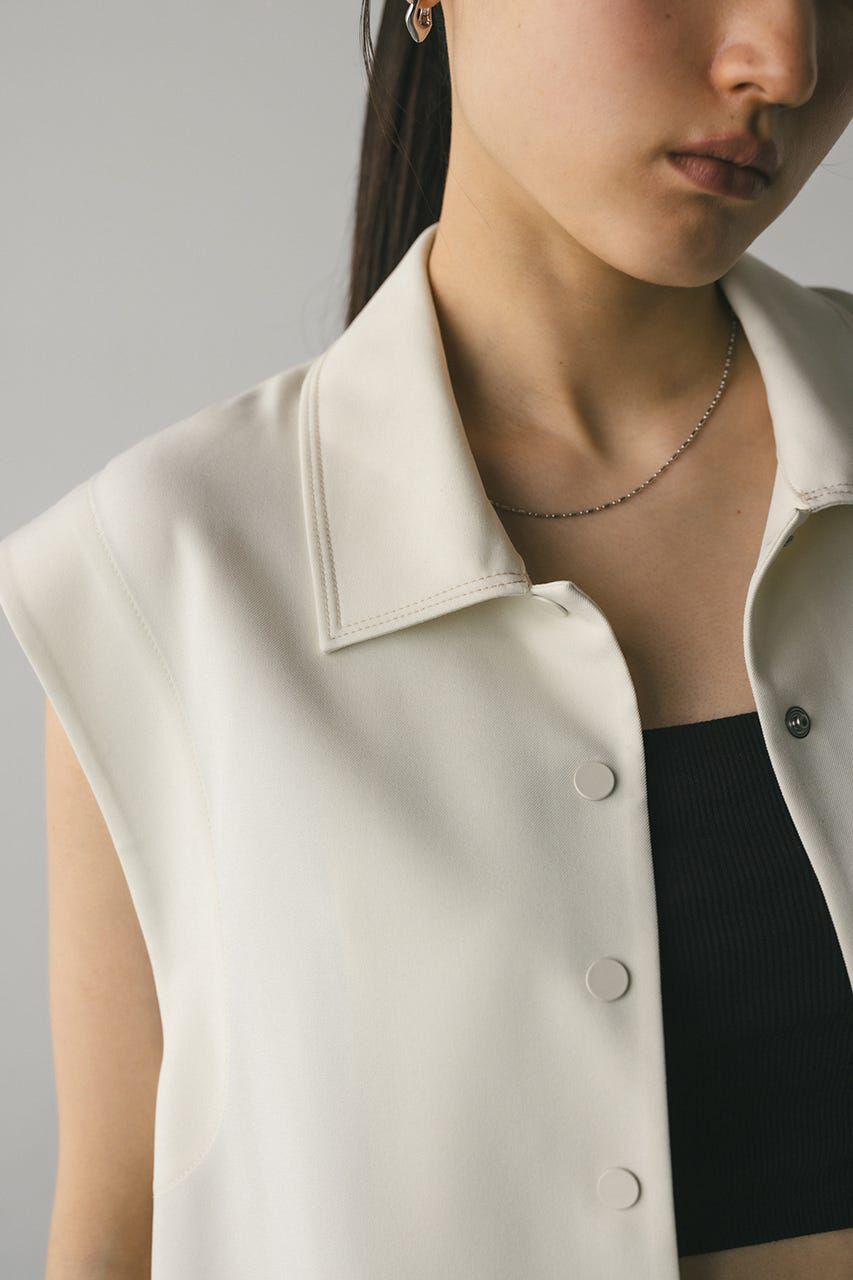 STYLEMIXER「ステッチラインステンカラーベスト」|ダウンベスト・ベスト|