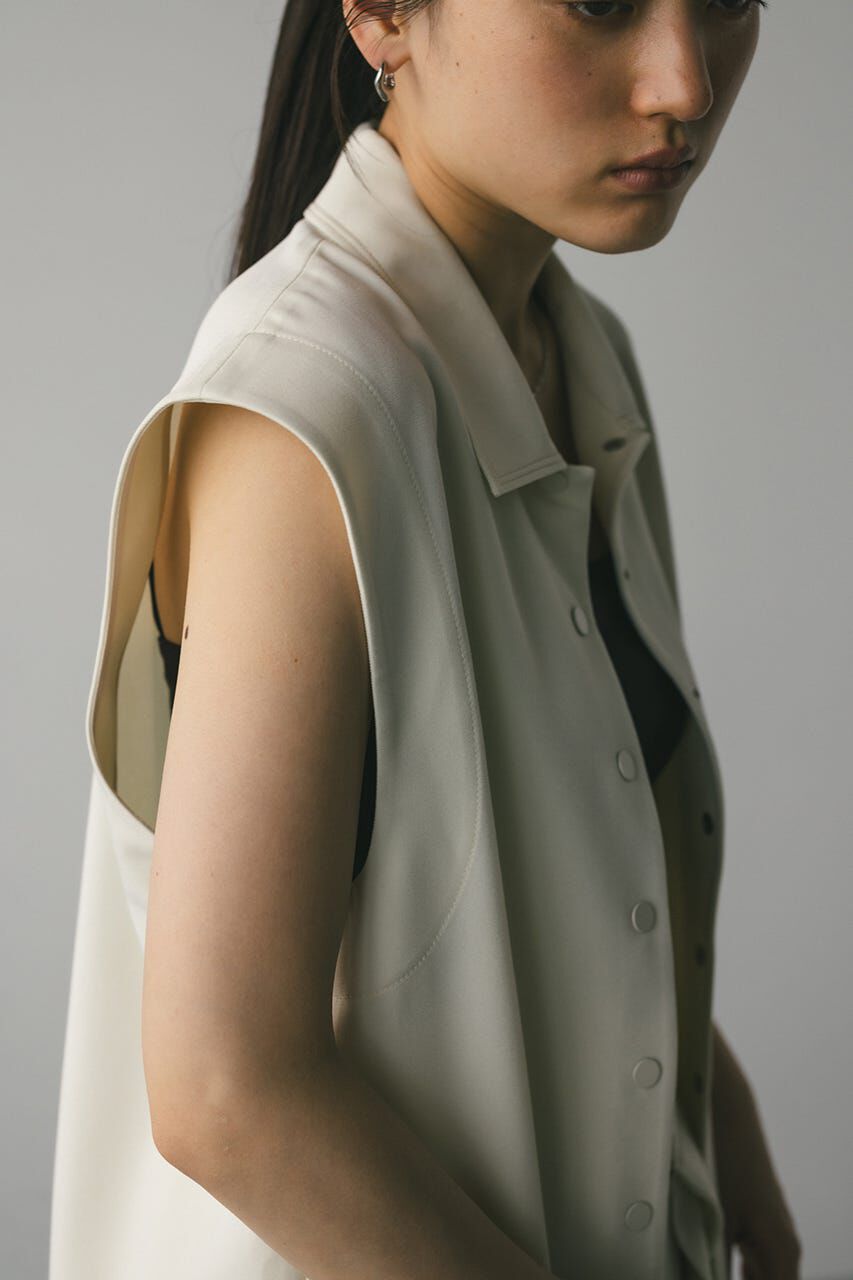 STYLEMIXER「ステッチラインステンカラーベスト」|ダウンベスト・ベスト|