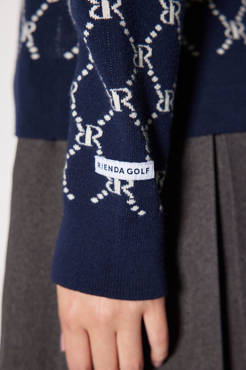 rienda「モノグラムロゴニットトップス」|ニット・セーター|