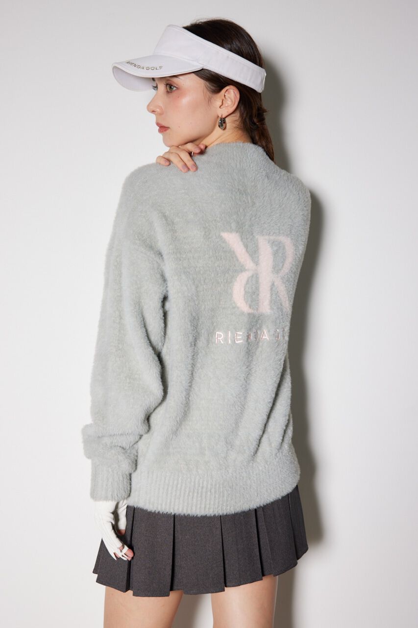 rienda「ハートビーズシャギーニットトップス」|ニット・セーター|