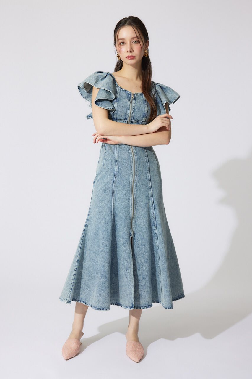 rienda「フリルスリーブマーメイドワンピース」|ワンピース|