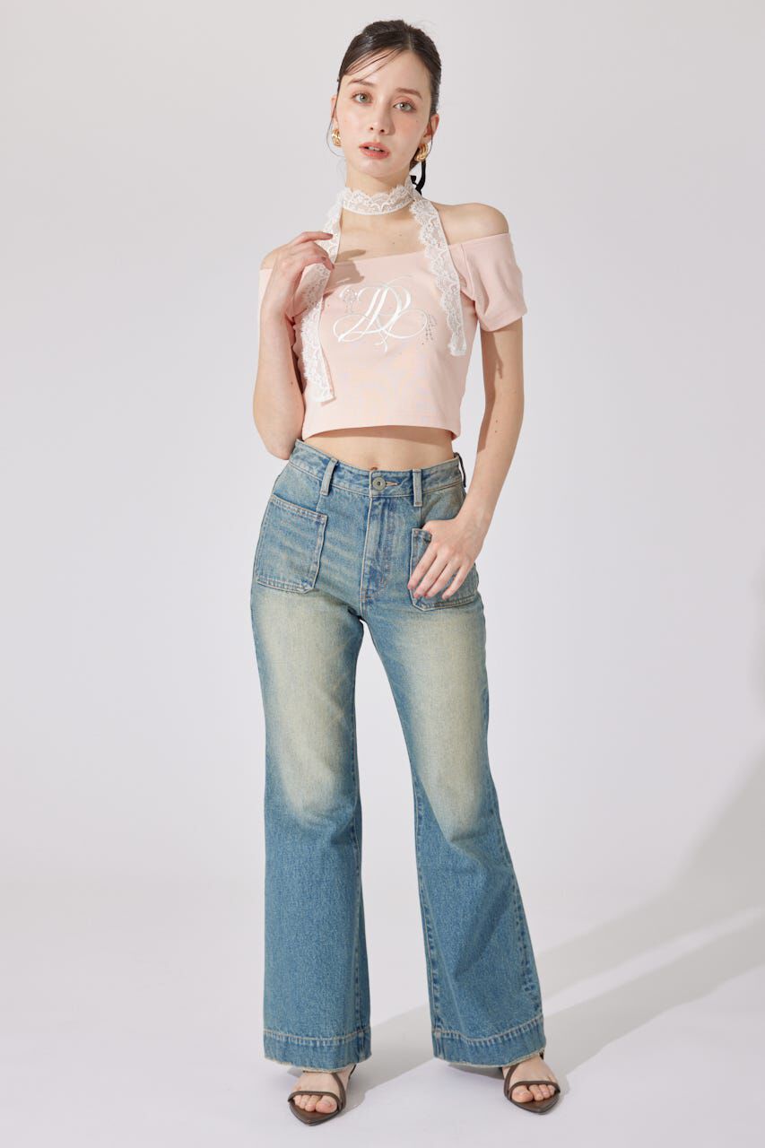 rienda「ブーツカットデニムパンツ」|デニム|