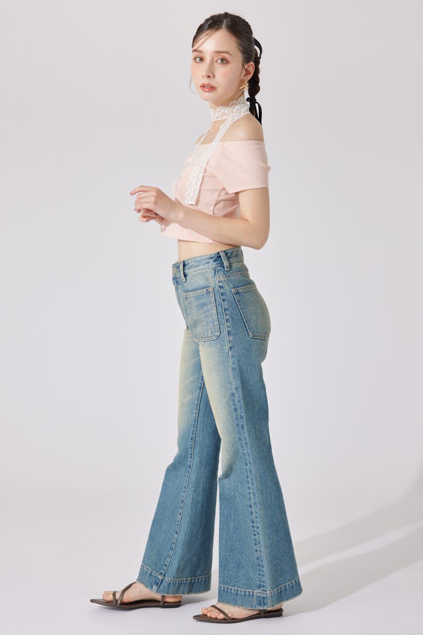 rienda「ブーツカットデニムパンツ」|デニム|