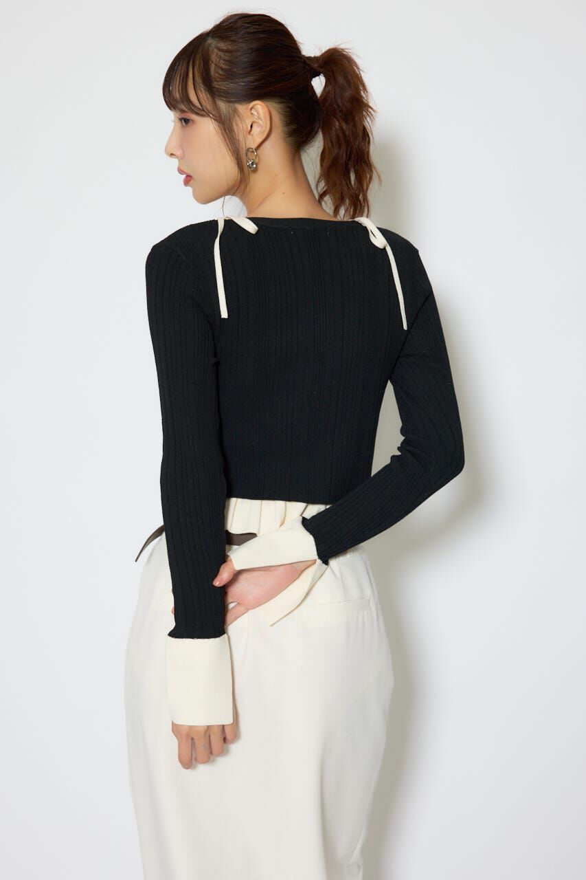 rienda「ペプラムキャミセットニットカーディガン」|カーディガン|