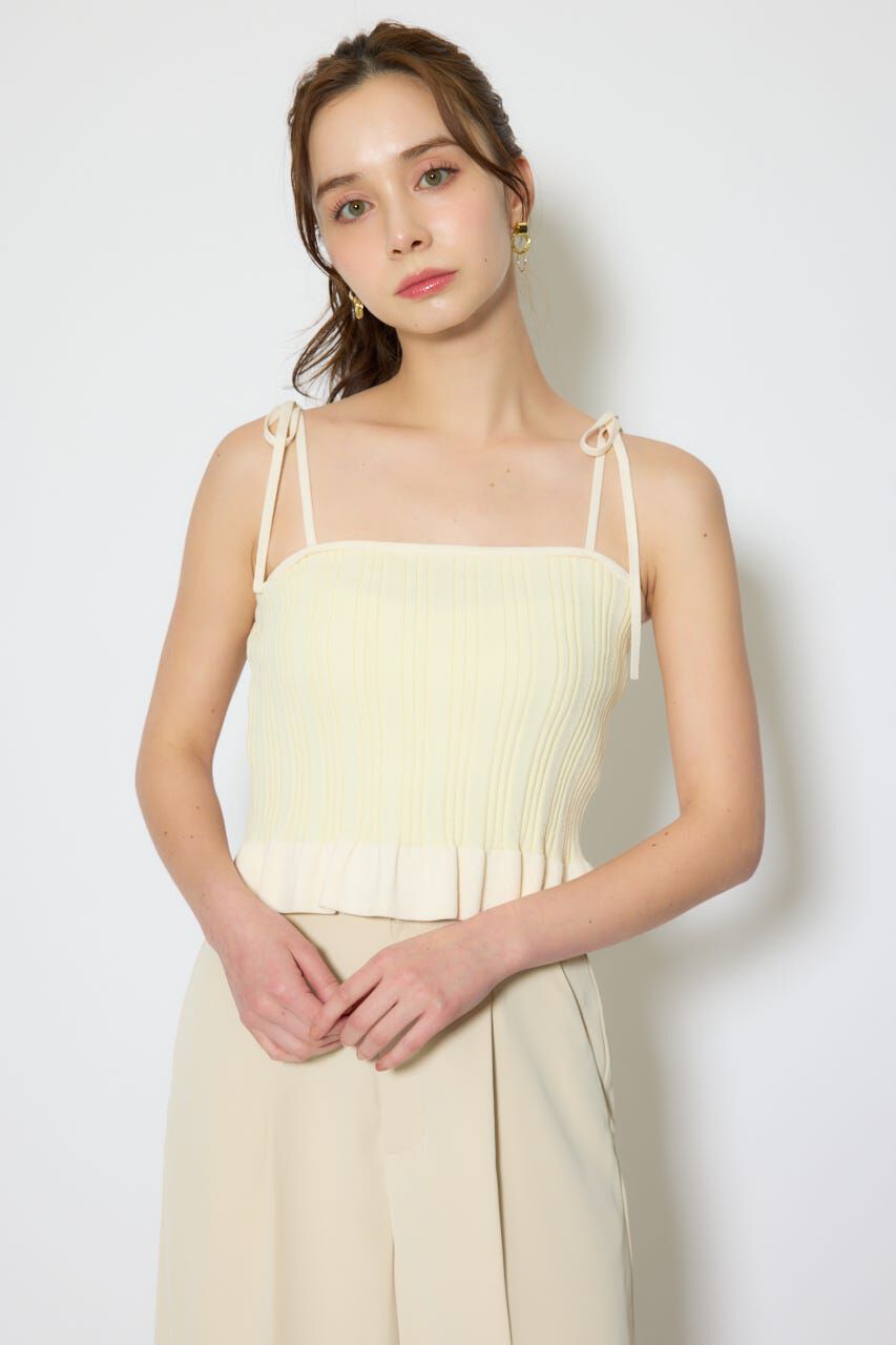 rienda「ペプラムキャミセットニットカーディガン」|カーディガン|