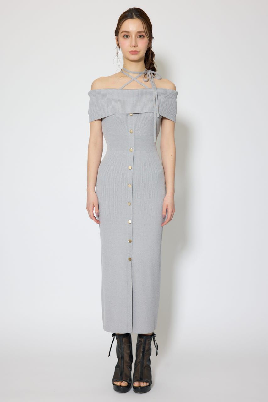 rienda「オフショルダーニットタイトワンピース」|ワンピース|