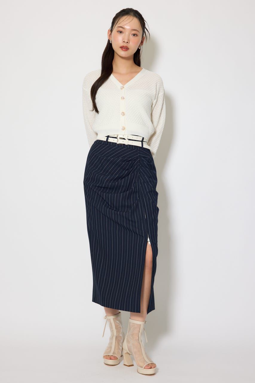 rienda「柄編みシアーカーディガン」|カーディガン|