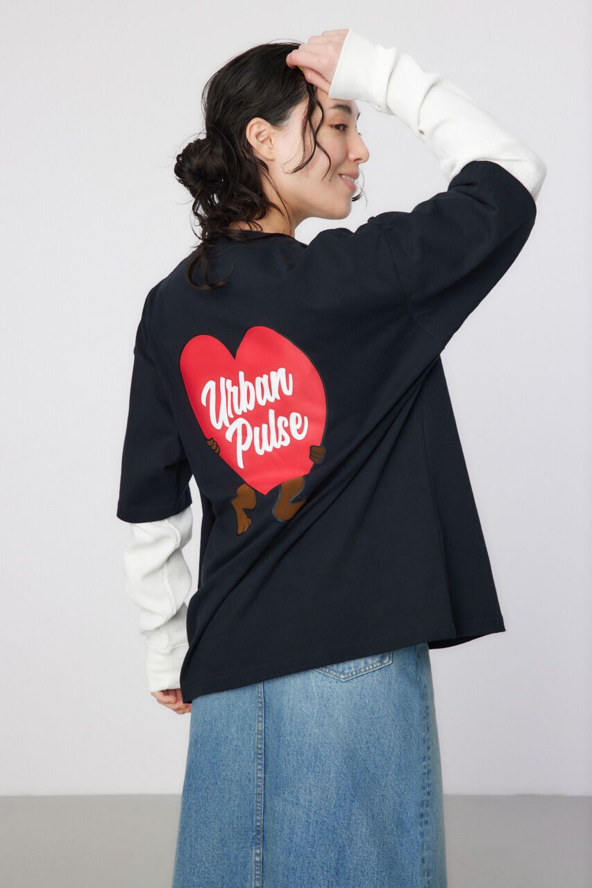 RODEO CROWNS「ハートパネルレイヤードロングスリーブTシャツ」|Tシャツ・カットソー|