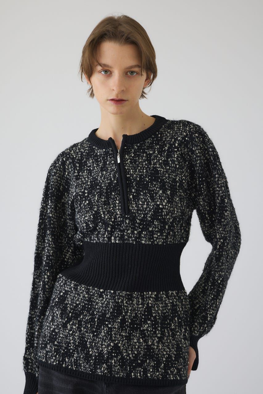 RIM.ARK 「Waist switching knit tops」|ニット・セーター|BLK