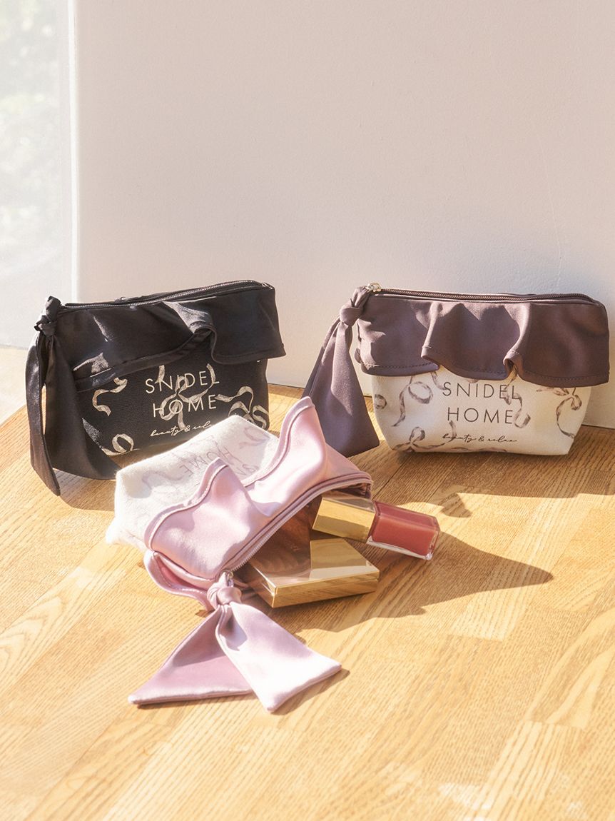 SNIDEL HOME「オーガニックキャンバスポーチ（RIBBON）」|ポーチ|