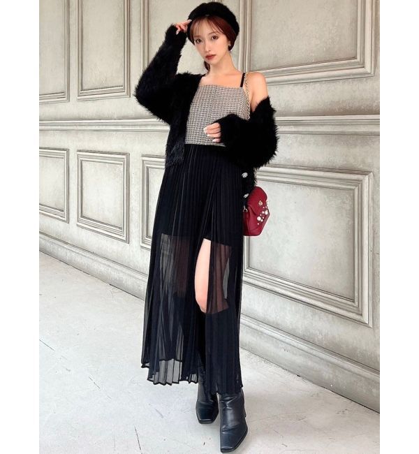 RESEXXY「ツイードレイヤードワンピース」|ワンピース|