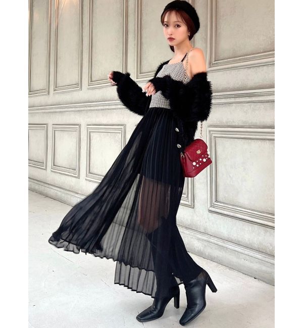 RESEXXY「ツイードレイヤードワンピース」|ワンピース|