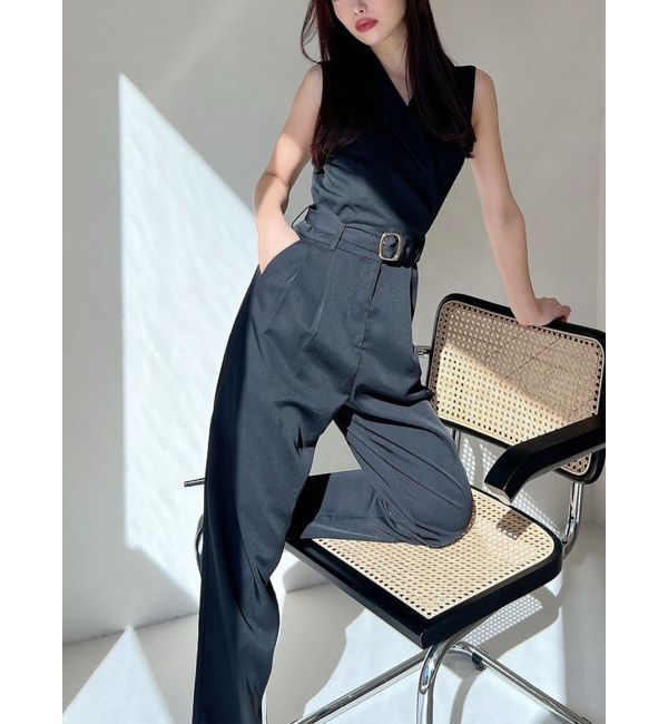 RESEXXY「テーラーコンビネゾン」|オールインワン|ブラック