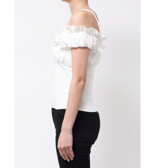 RESEXXY「ボリュームフリルドッキングカットトップス」|Tシャツ・カットソー|