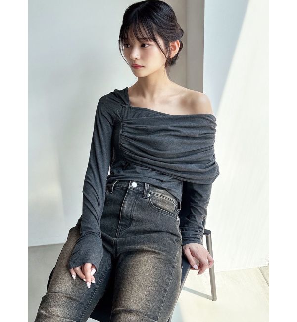 RESEXXY「アシンメトリーカットトップス」|Tシャツ・カットソー|