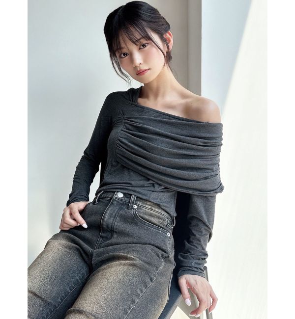 RESEXXY「アシンメトリーカットトップス」|Tシャツ・カットソー|